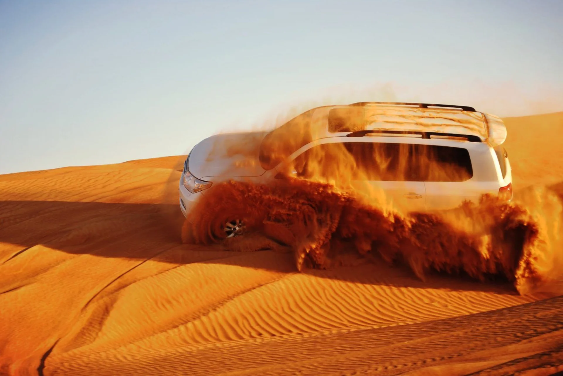 Evening desert safari Dubai dune bashing experience