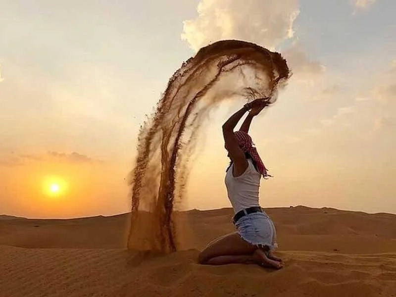 Dubai desert sunset
